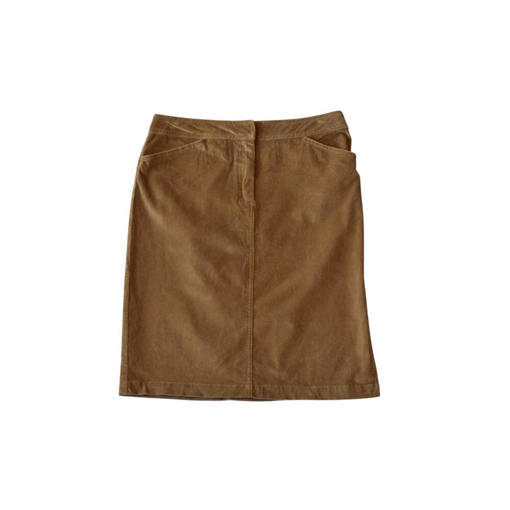 Vintage J.Crew Brown Corduroy Knee Length Skirt Size 6